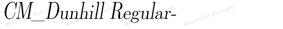 CM_Dunhill Regular字体转换